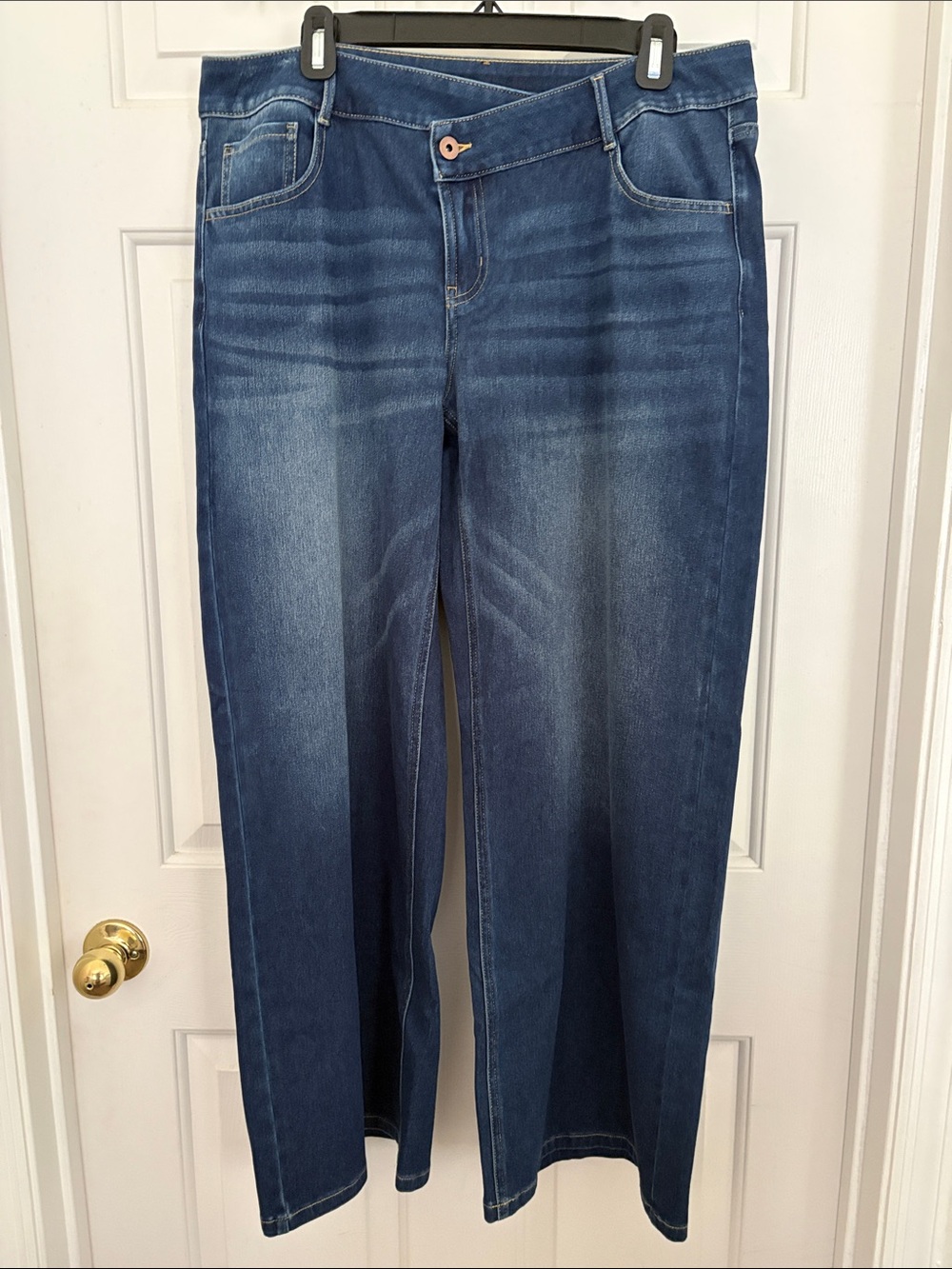 HALARA Dark Blue Wide Leg Jeans